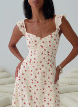 Maryana Maxi Dress Cream / Multi