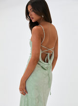 Zoelle Halter Maxi Dress Sage