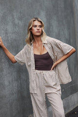 Riley Resort Shirt Brown Print