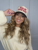 Kiss Me Cowboy Western Trucker Hat