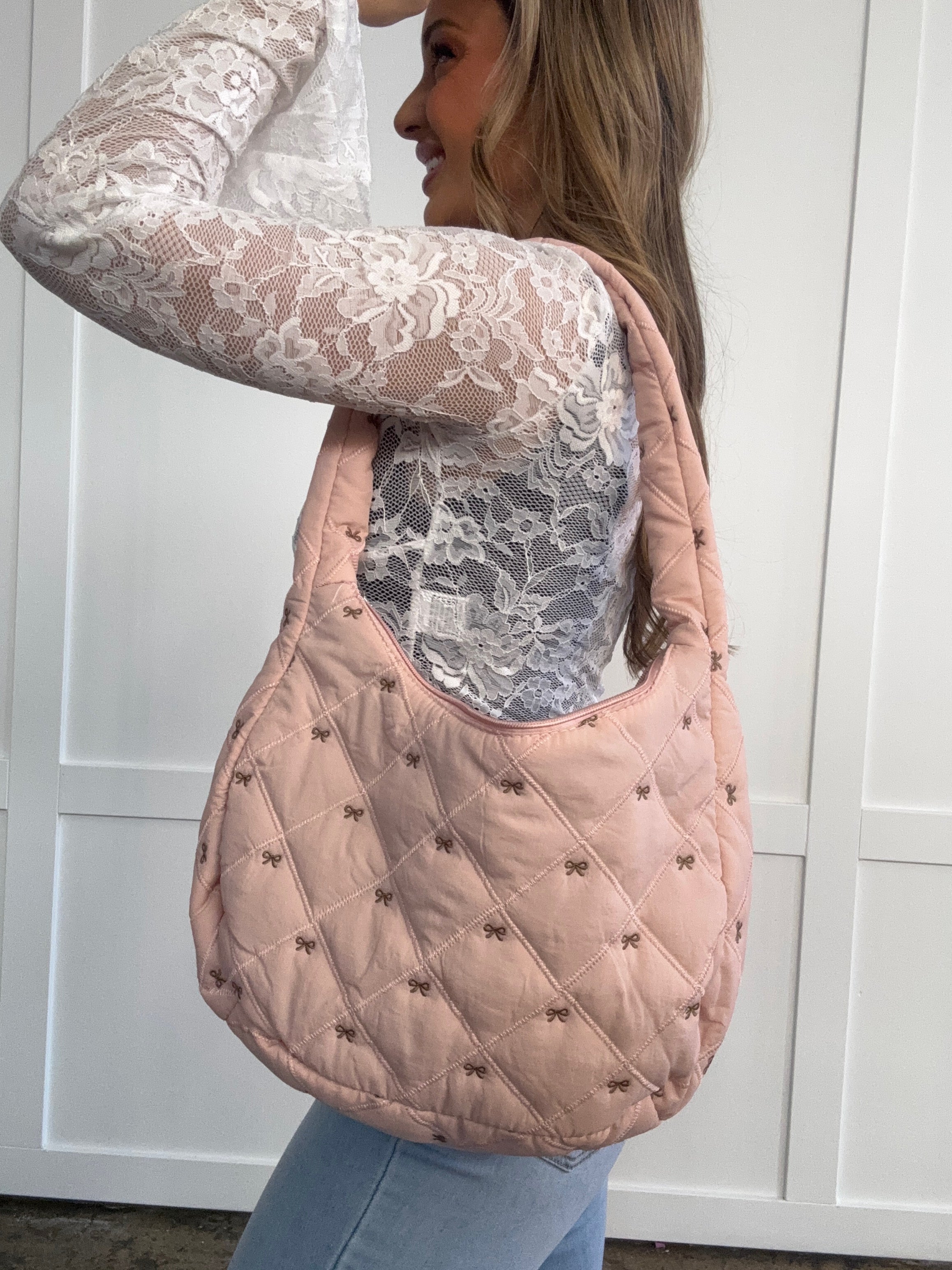 PREORDER: Stitched Bow Shoulder Bag