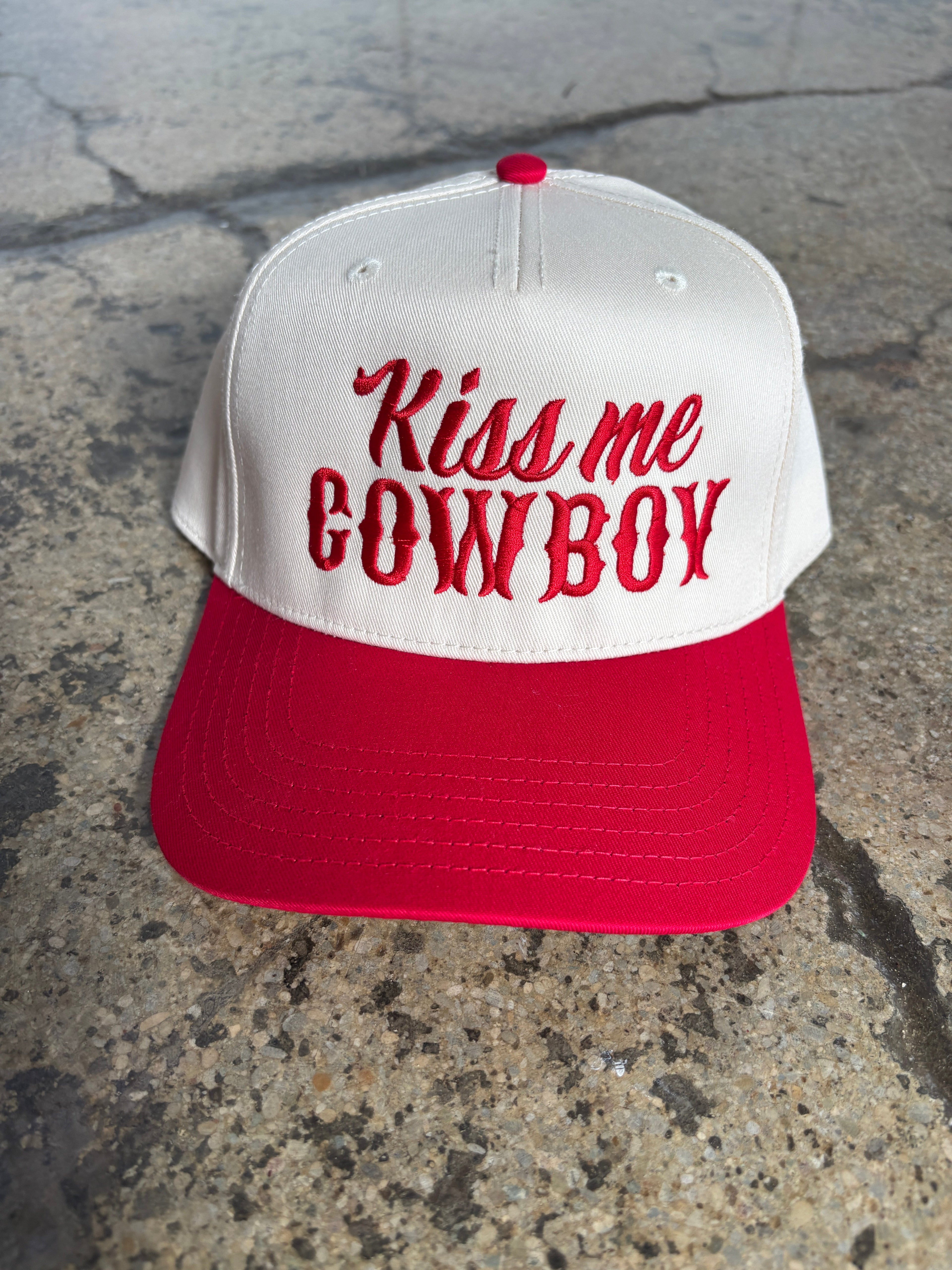 Kiss Me Cowboy Western Trucker Hat