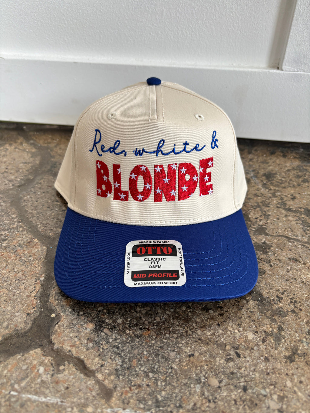 Red White & Blonde Trucker Hat
