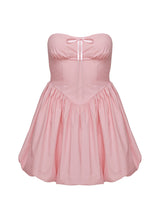 Melaina Bubble Hem Mini Dress Pink