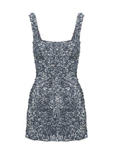 Miss Me Sequin Mini Dress Silver