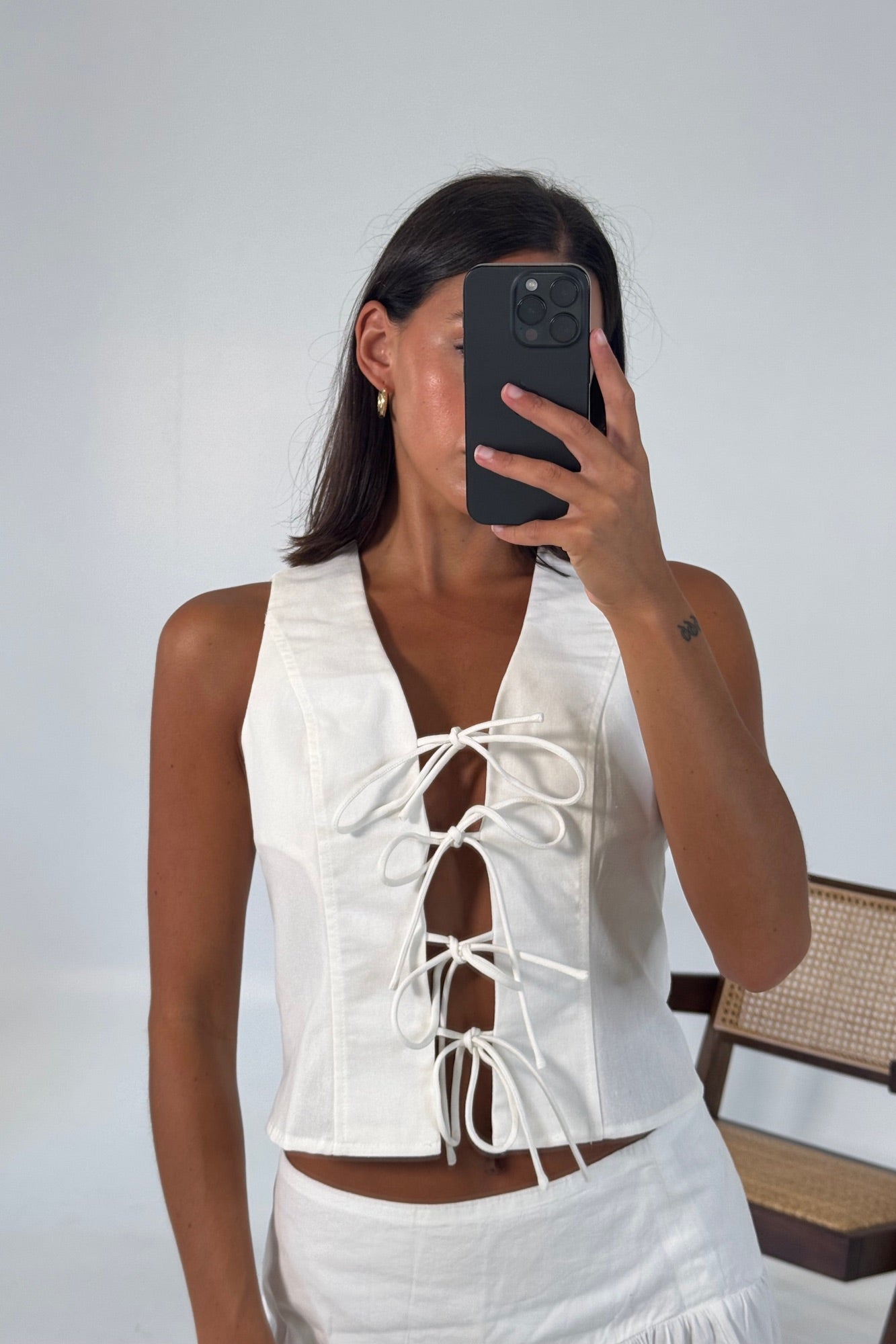 Matilda Tie Top White - FINAL SALE