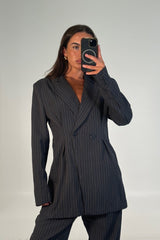 Kassandra Pinstripe Set Grey