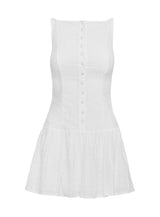Sweeter Places Embroidered Mini Dress White