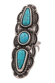 Metal Western Vintage Teardrop Ring