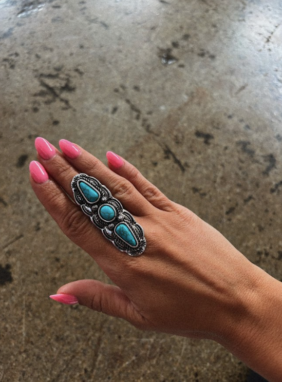 Metal Western Vintage Teardrop Ring